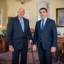 13. juni: Kong Harald tar imot Georgias parlamentspresident Shalva Papuashvili som er på offisielt besøk i Norge. Foto: Ole Berg-Rusten / NTB